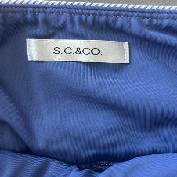 S.C.& CO. Blue /White Striped Tummy Control Skort Size S - Picture 4 of 6